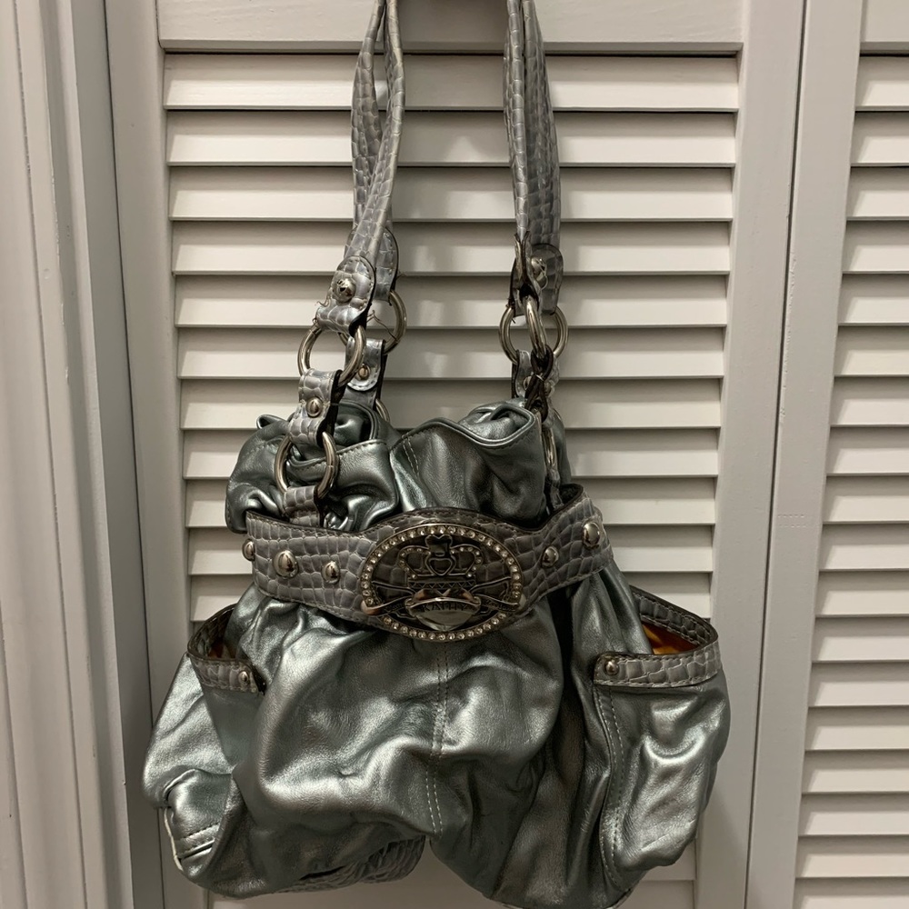 Silver metallic purse